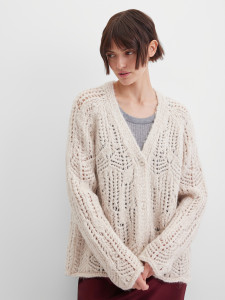 Кардиган ажурной вязки