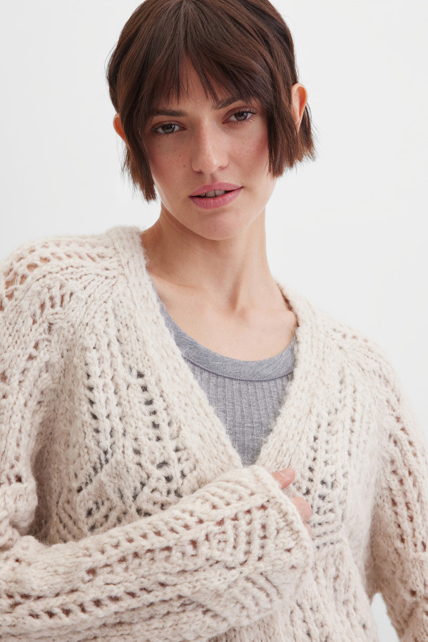 Кардиган ажурной вязки