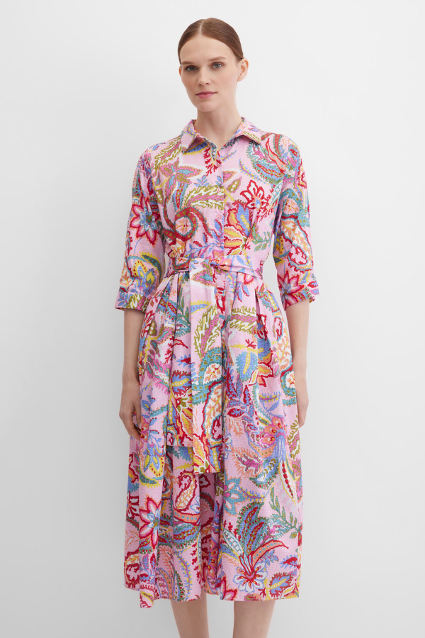 Платье-рубашка миди