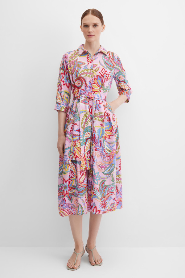 Платье-рубашка миди