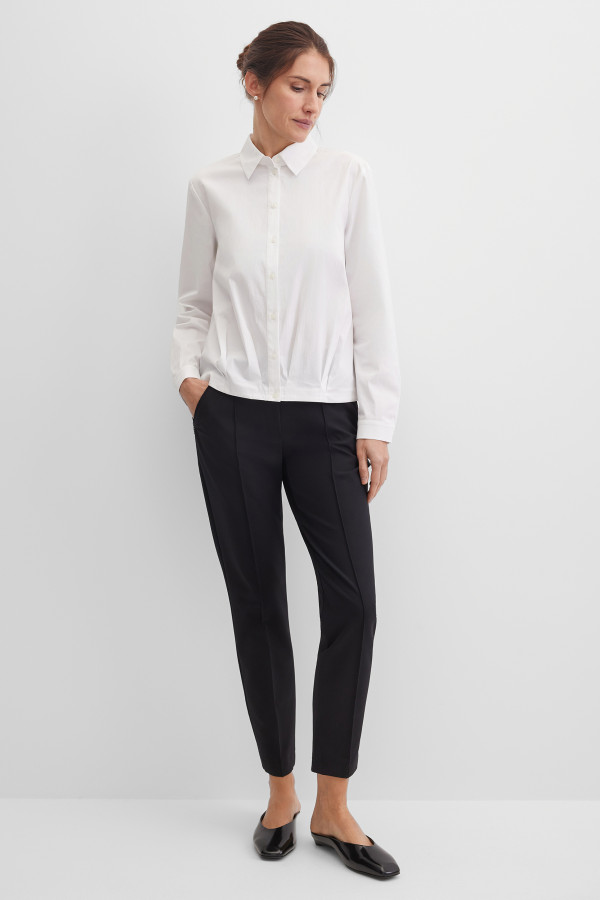 Рубашка с длинным рукавом с защипами