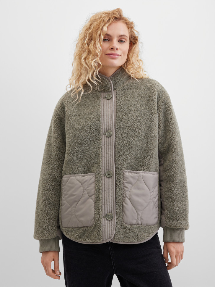 Куртка Тедди со стеганой отделкой