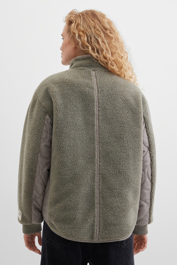 Куртка Тедди со стеганой отделкой