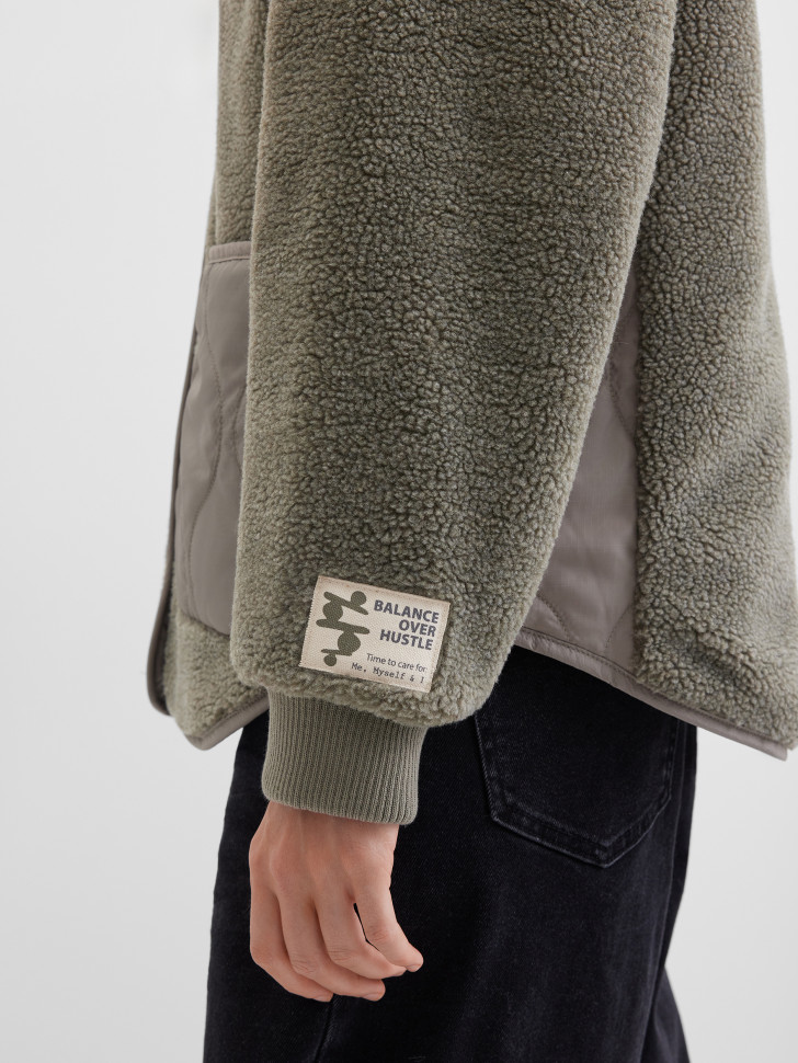 Куртка Тедди со стеганой отделкой