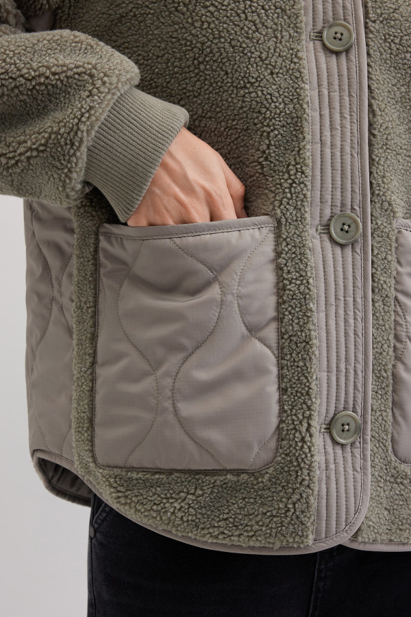Куртка Тедди со стеганой отделкой