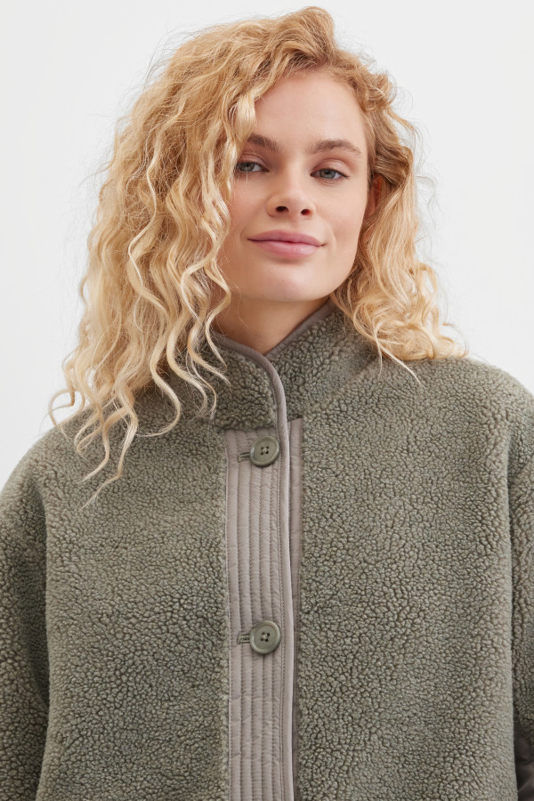 Куртка Тедди со стеганой отделкой