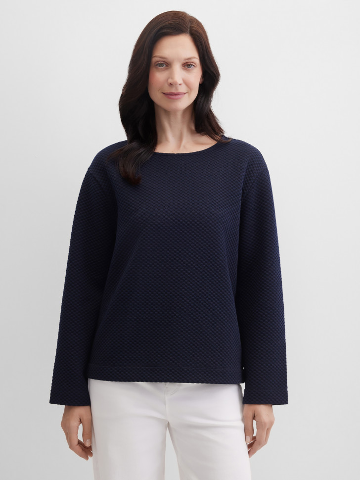 Свитшот из фактурного трикотажа