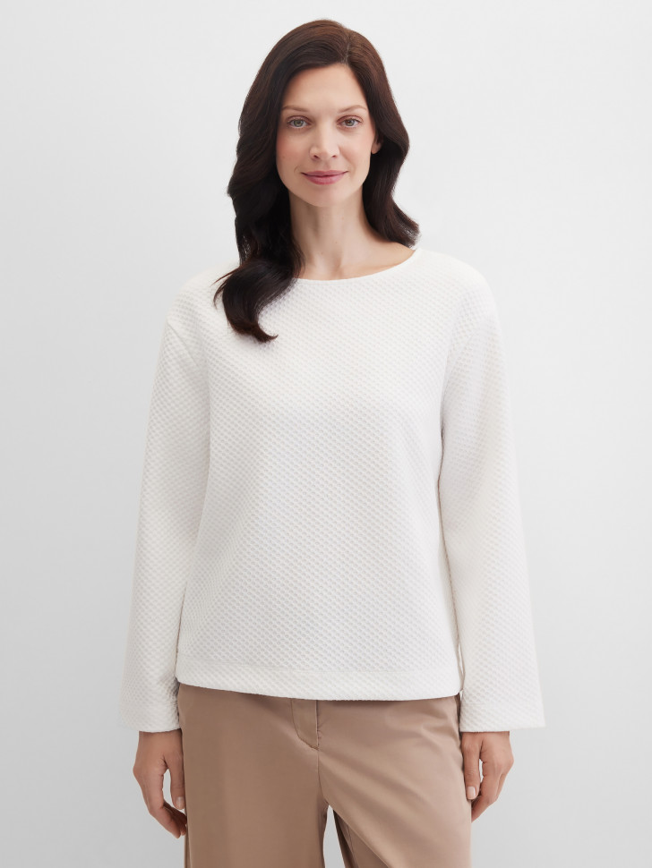 Свитшот из фактурного трикотажа