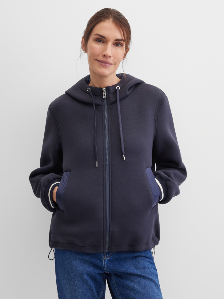 Толстовка с капюшоном из ткани скуба