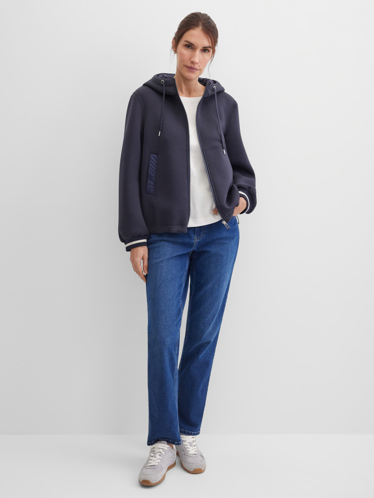 Толстовка с капюшоном из ткани скуба