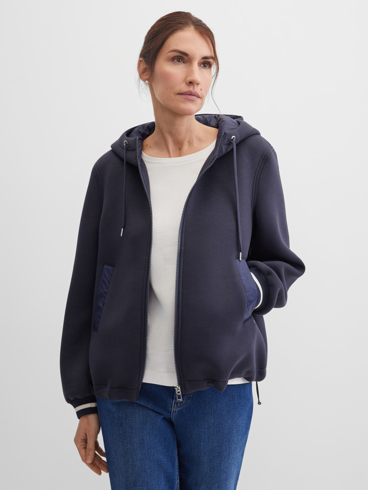 Толстовка с капюшоном из ткани скуба