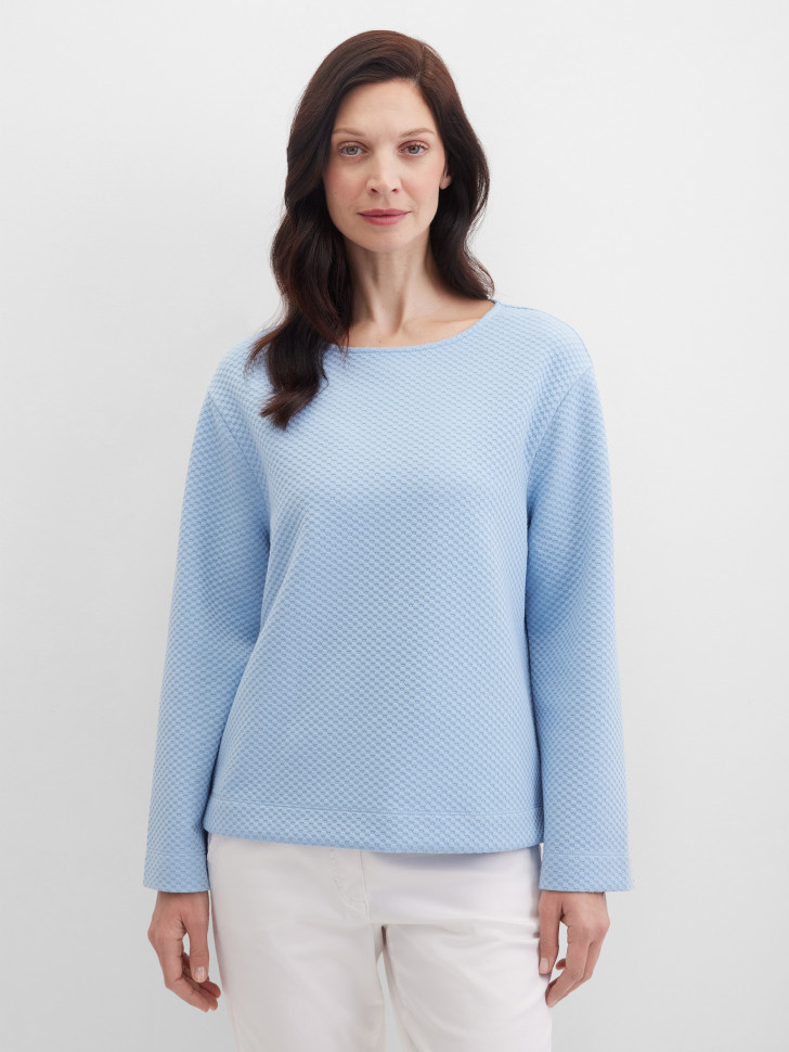 Свитшот из фактурного трикотажа