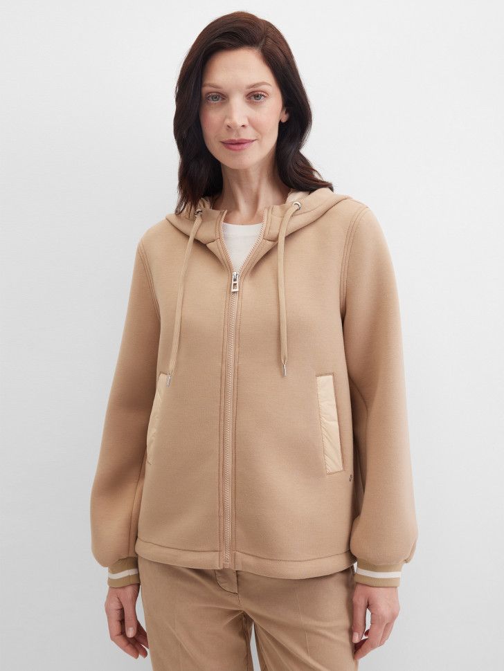 Толстовка с капюшоном из ткани скуба