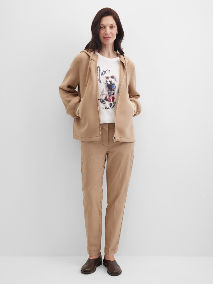 Толстовка с капюшоном из ткани скуба