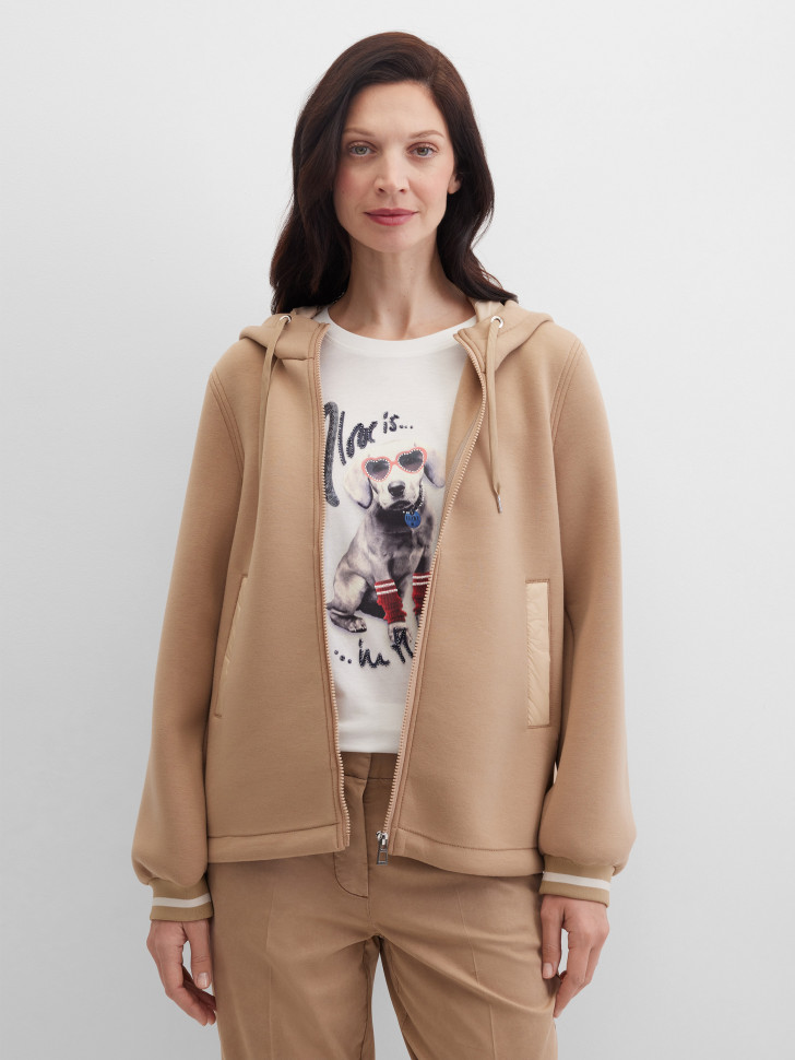 Толстовка с капюшоном из ткани скуба