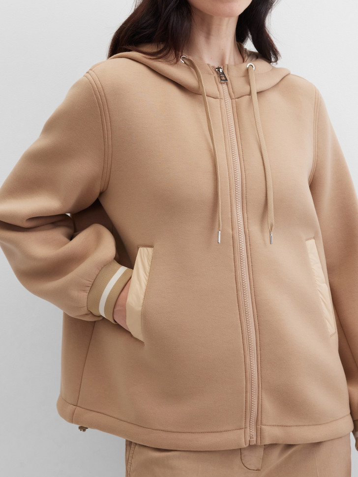 Толстовка с капюшоном из ткани скуба