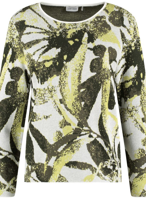 Джемпер с принтом прямого кроя