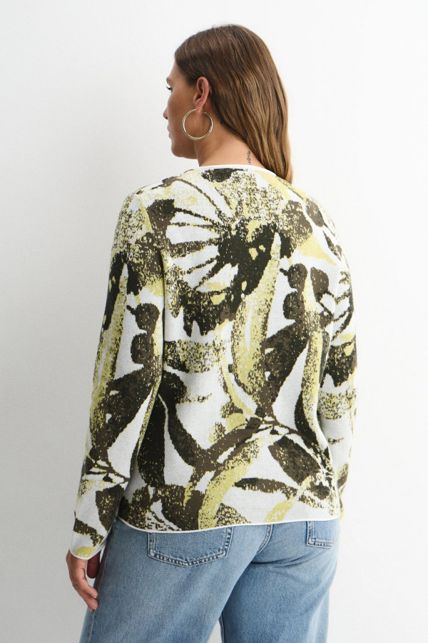 Джемпер с принтом прямого кроя