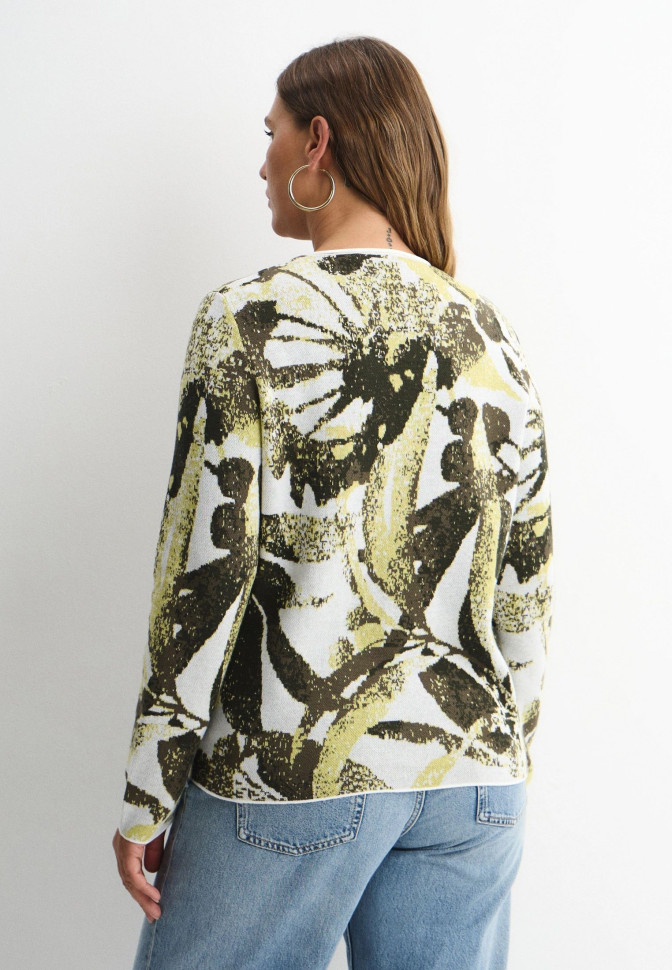 Джемпер с принтом прямого кроя