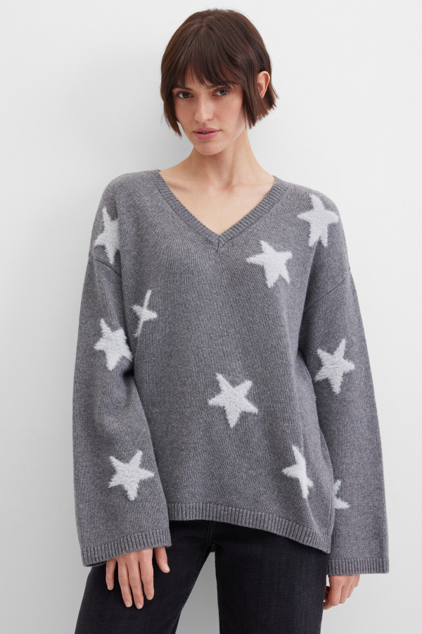 Пуловер с рисунком