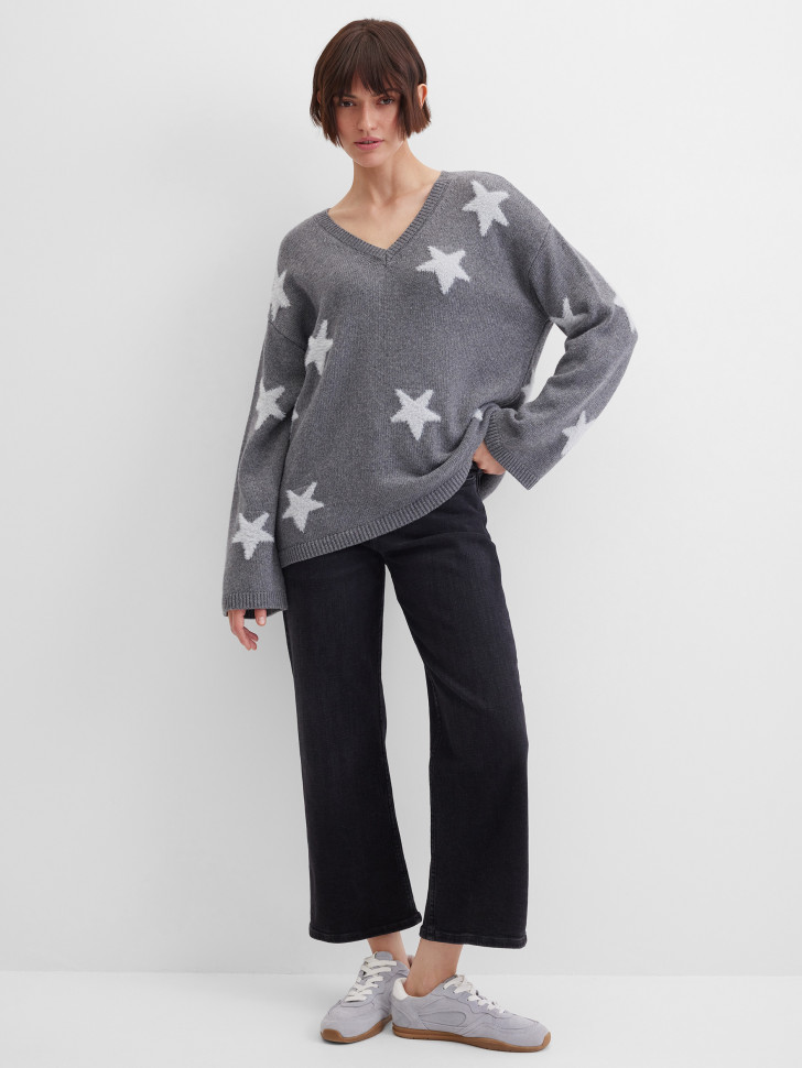 Пуловер с рисунком