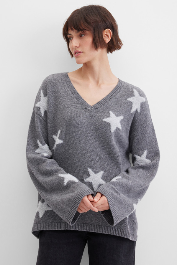 Пуловер с рисунком