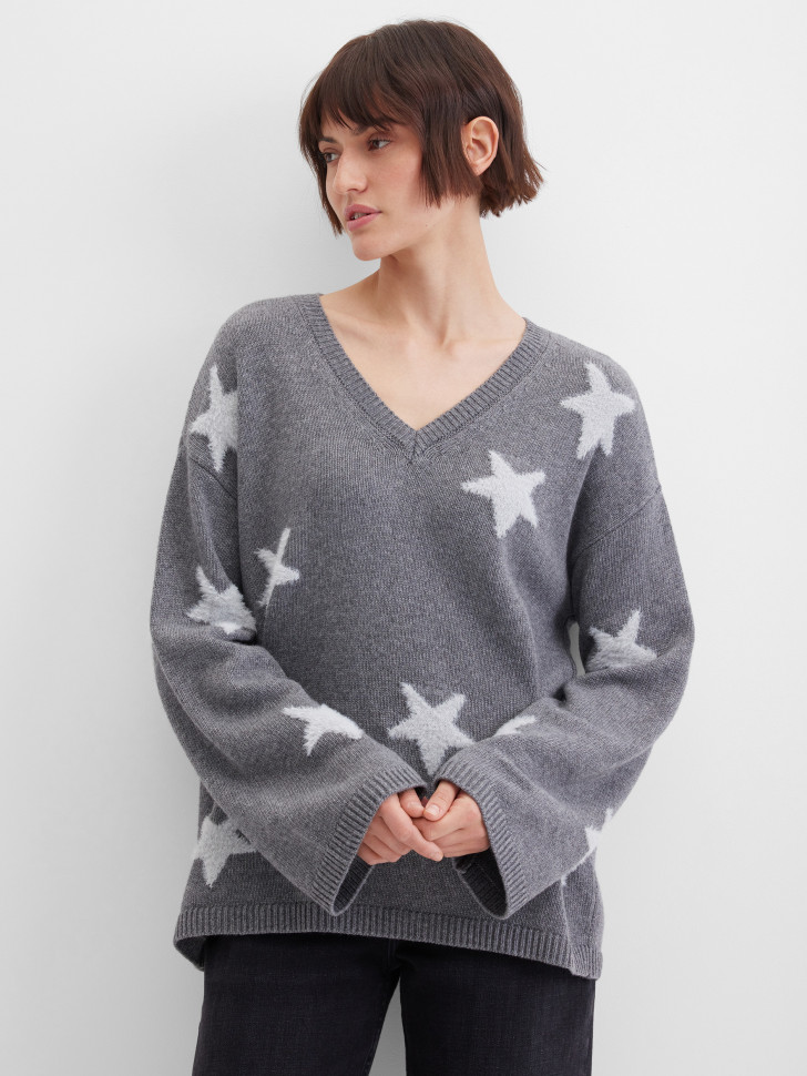 Пуловер с рисунком