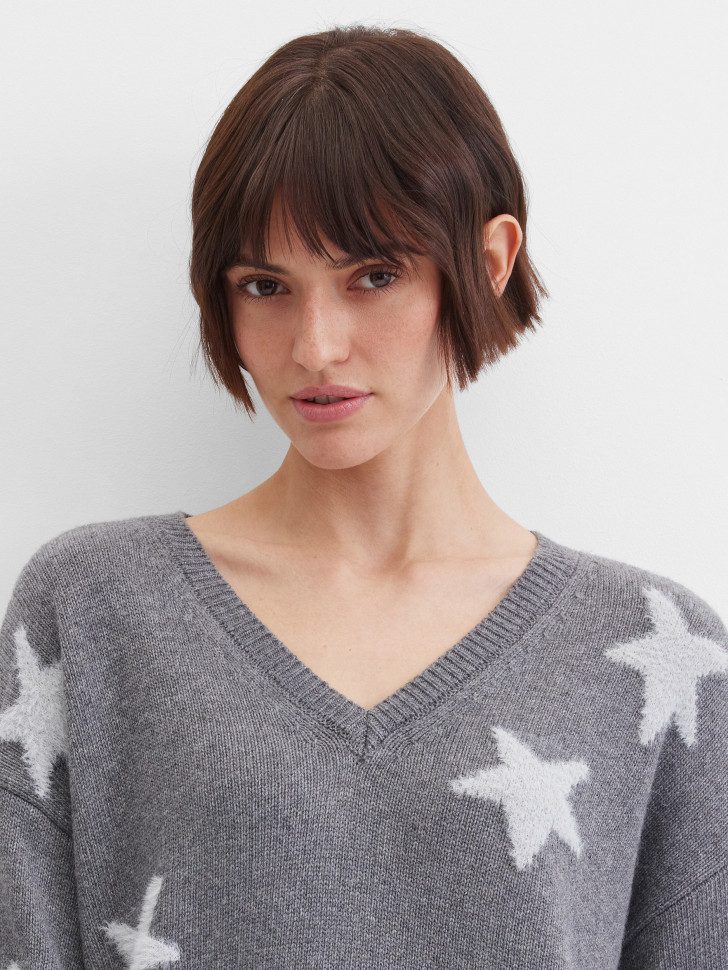 Пуловер с рисунком