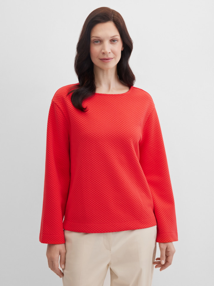 Свитшот из фактурного трикотажа