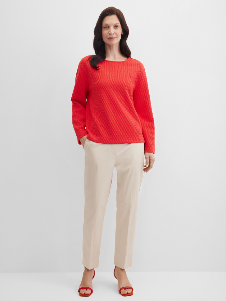 Свитшот из фактурного трикотажа