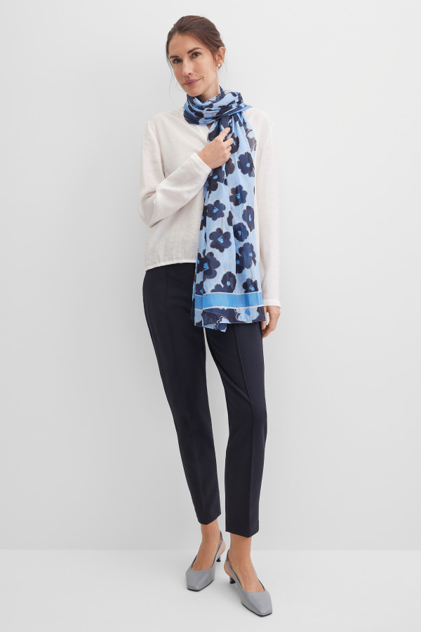 Шарф с цветочным принтом