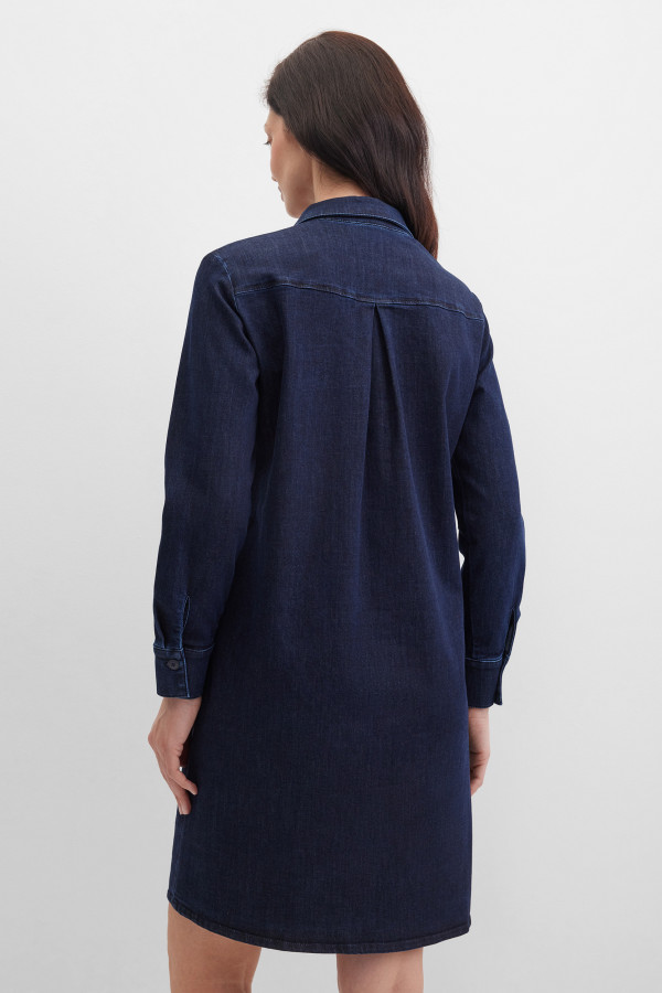 Платье джинсовое миди прямое