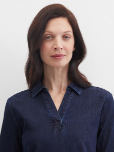 Платье джинсовое миди прямое