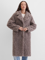 Шуба удлиненная на пуговицах