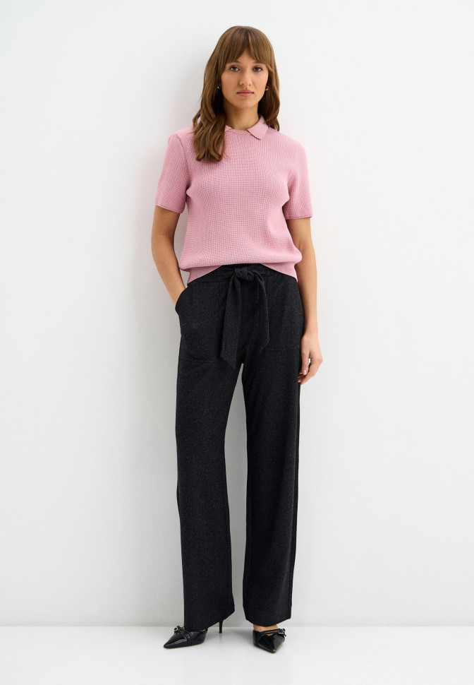 Брюки широкие из трикотажа