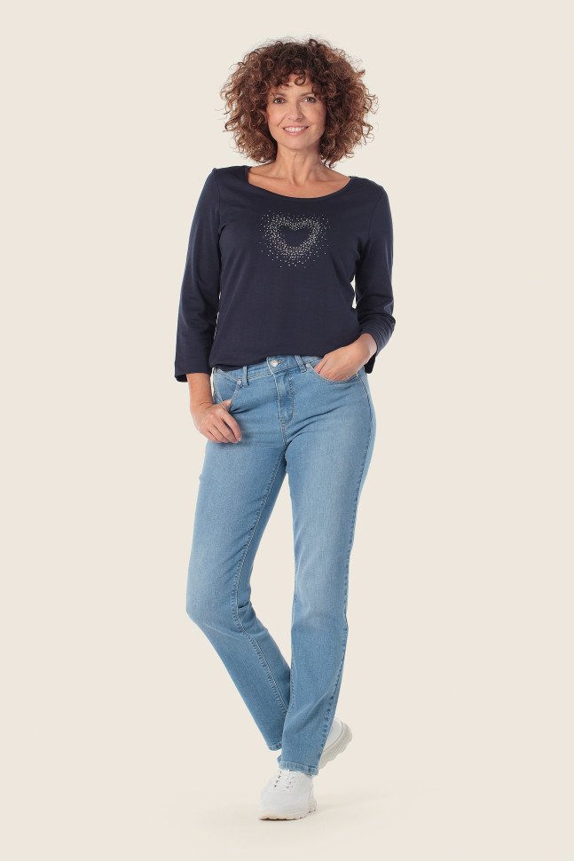 Лонгслив с рукавами 3/4 с декором