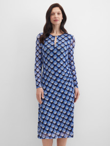 Платье миди с принтом