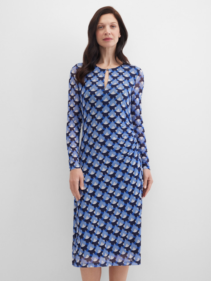 Платье миди с принтом