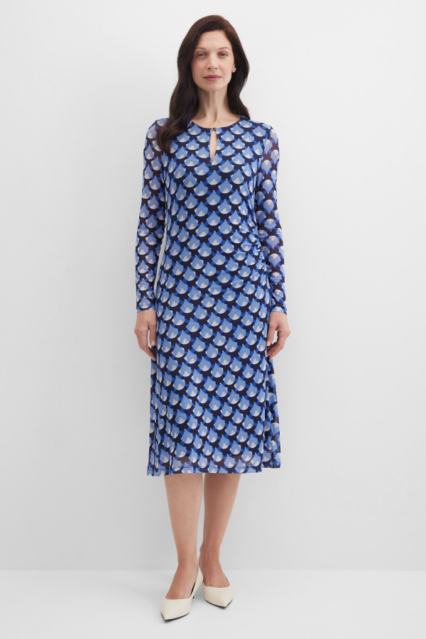 Платье миди с принтом