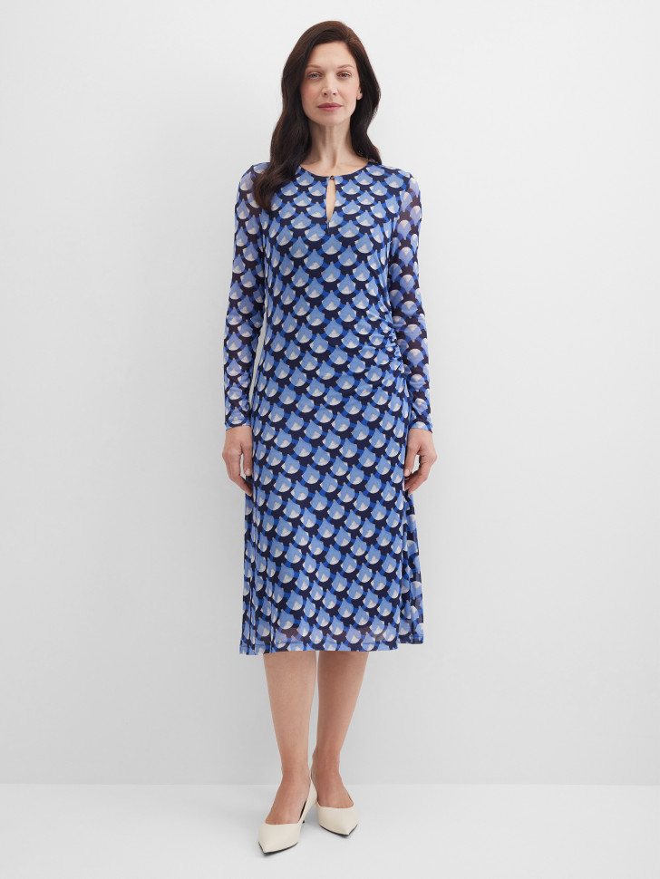 Платье миди с принтом