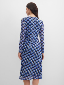 Платье миди с принтом