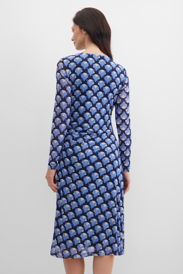 Платье миди с принтом
