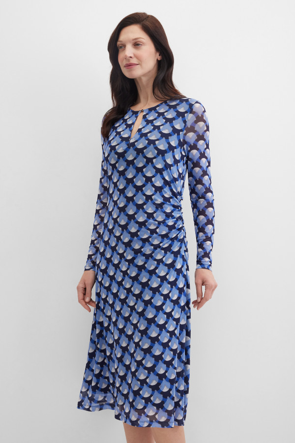 Платье миди с принтом