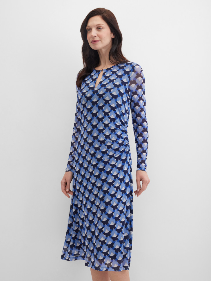 Платье миди с принтом