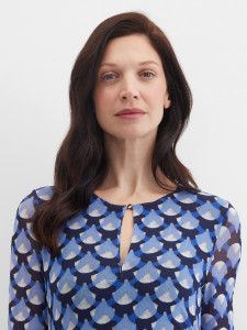 Платье миди с принтом