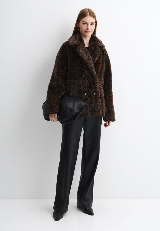 Шуба искусственная из экомеха