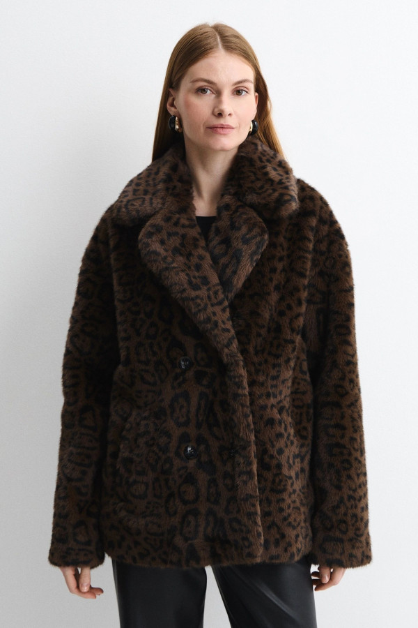 Шуба искусственная из экомеха