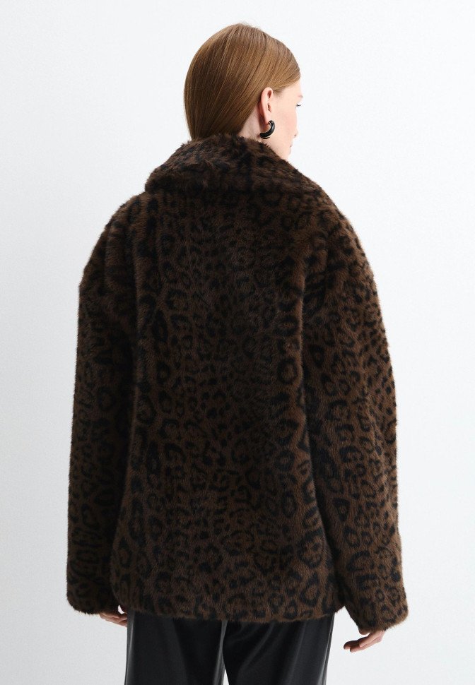 Шуба искусственная из экомеха