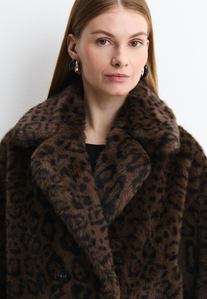 Шуба искусственная из экомеха