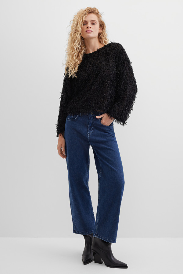Джемпер с бахромой